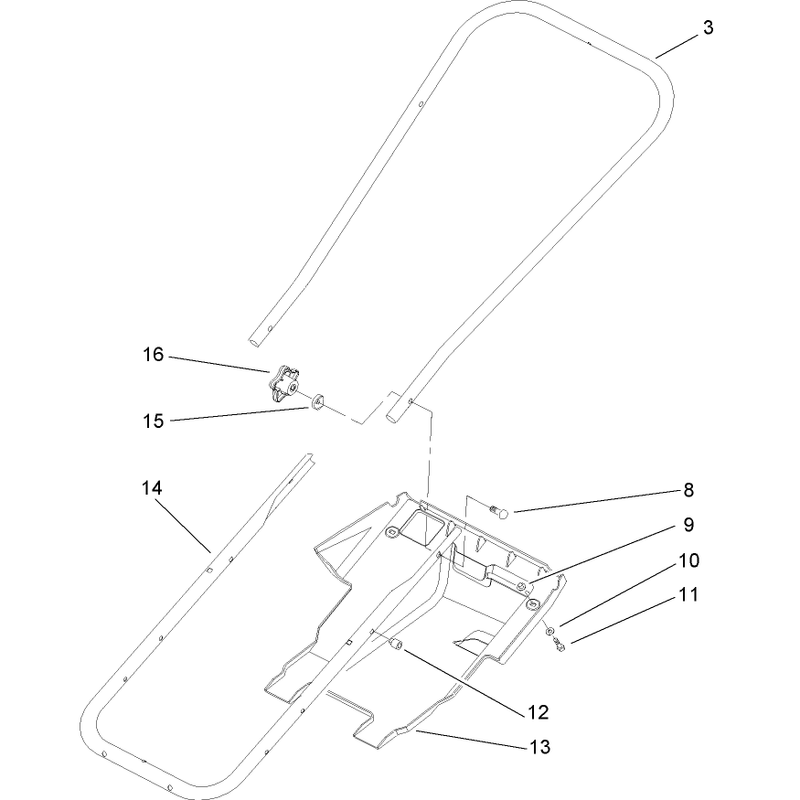 Handle and Lower Shroud Assembly
