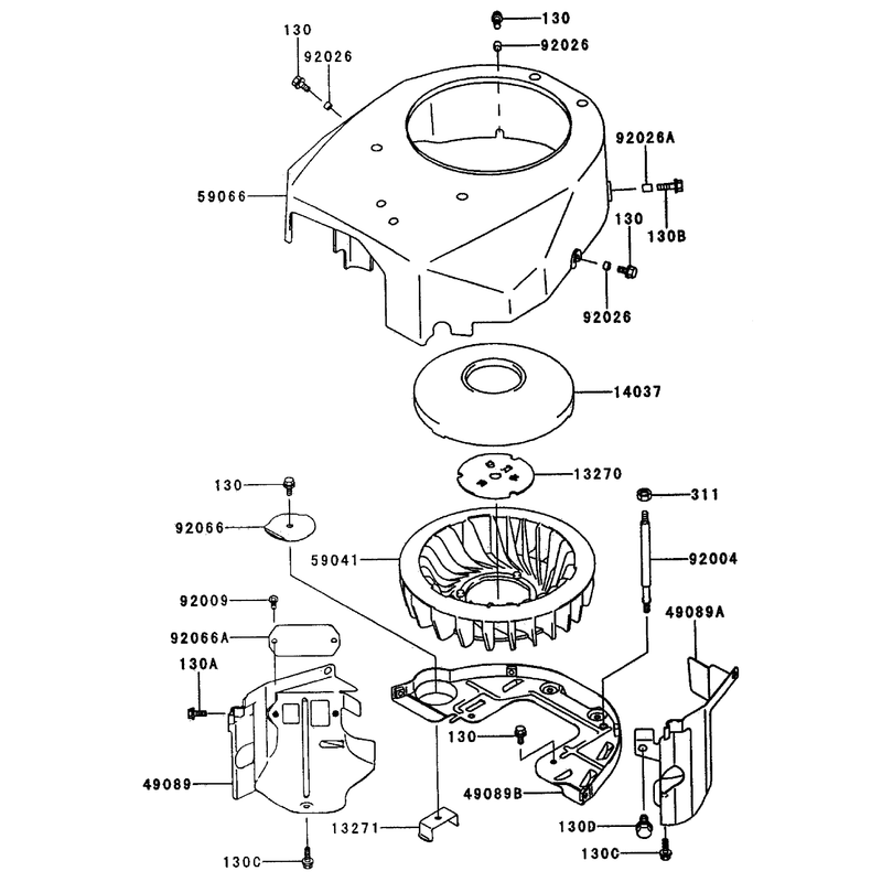 Cooling Equipment Assembly Kawasaki Fh451v-As08