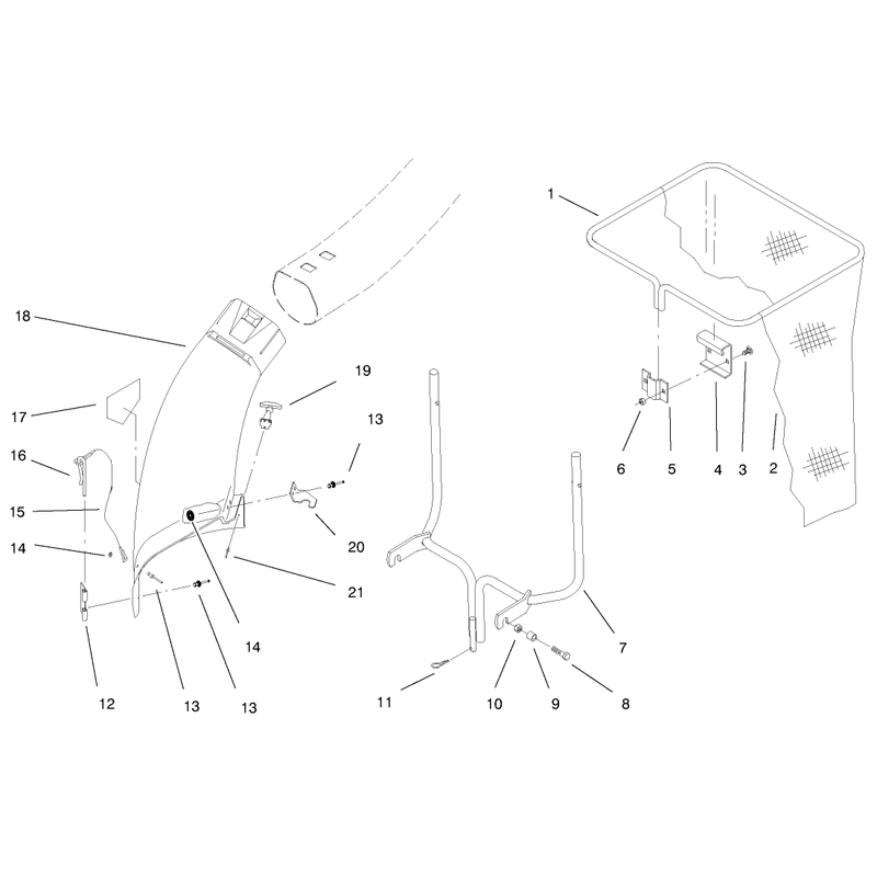 Chute, Bag And Frame Assembly