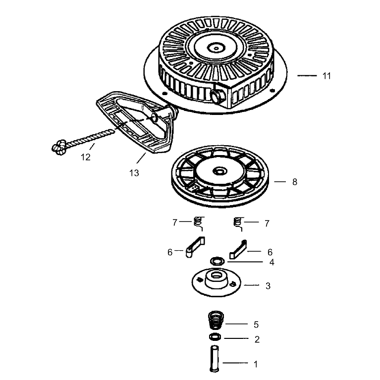 Rewind Starter Part No. 590733 (Optional)