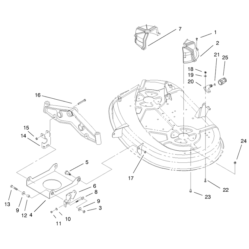 38in Deck Engagement Components Assembly