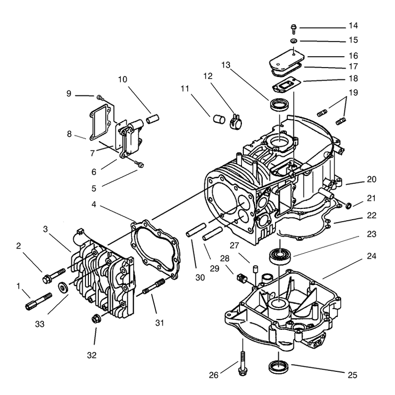 Crankcase Assembly Kawasaki Model FB460V-LS08