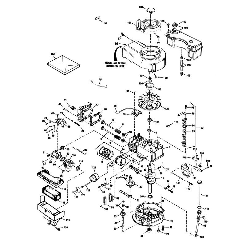Engine Tecumseh Model No Tvs100-44011b