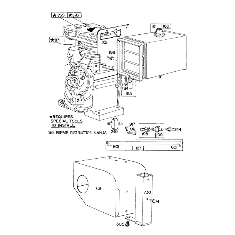 Engine Briggs & Stratton Model No. 190402-2720-01 (continued)