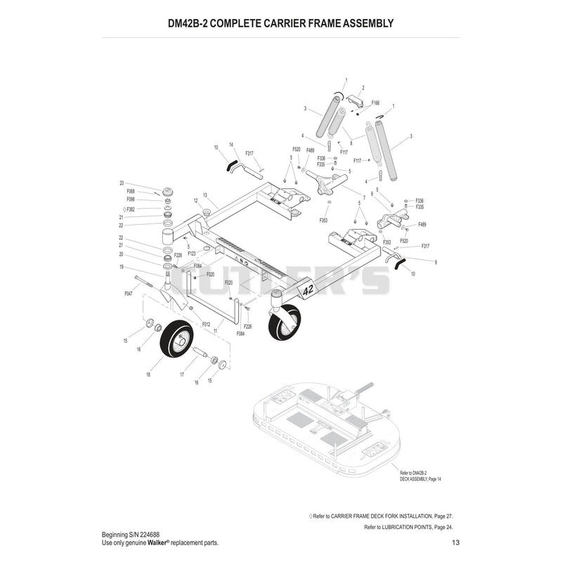 DM42B-2 Complete Carrier Frame Assembly