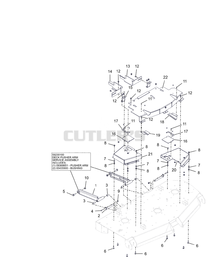 Deck Stabilizer Arms and Belt Guards - 60"