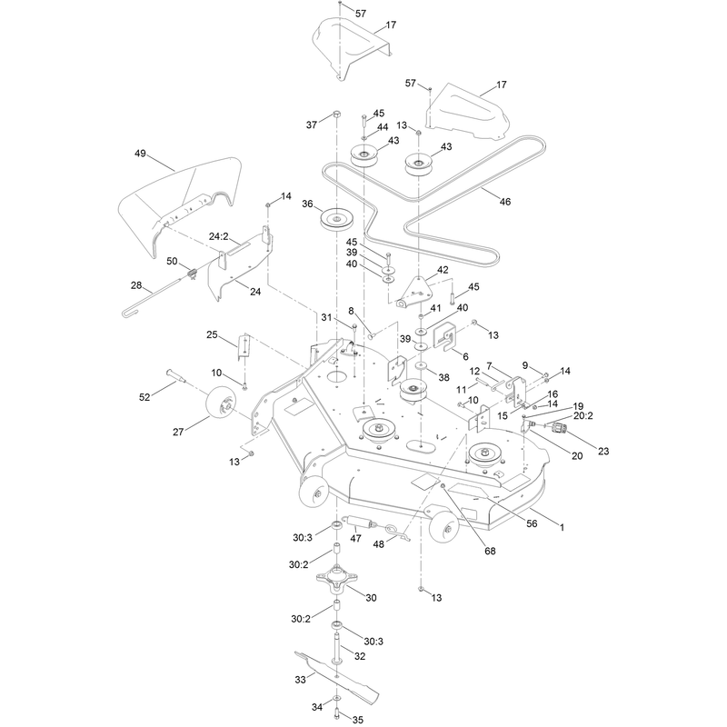 50 Inch Deck Assembly