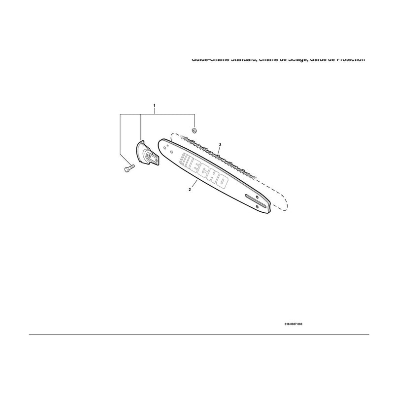 Standard Guide Bar, Saw Chain, Kick Guard