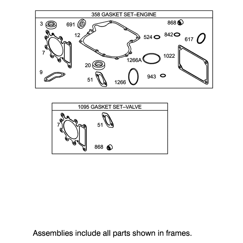 Gasket Assembly Engine Briggs and Stratton Model 31F777-0123-E1