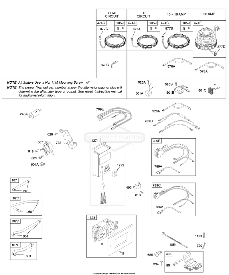 Alternator, Fuel Supply, Ignition