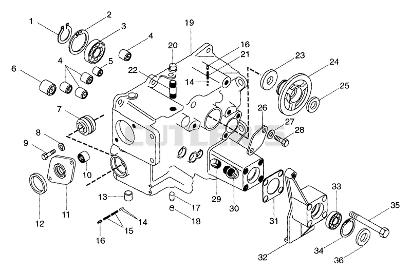 NUMBER TWELVE - TRANSMISSION CASE ASSEMBLY