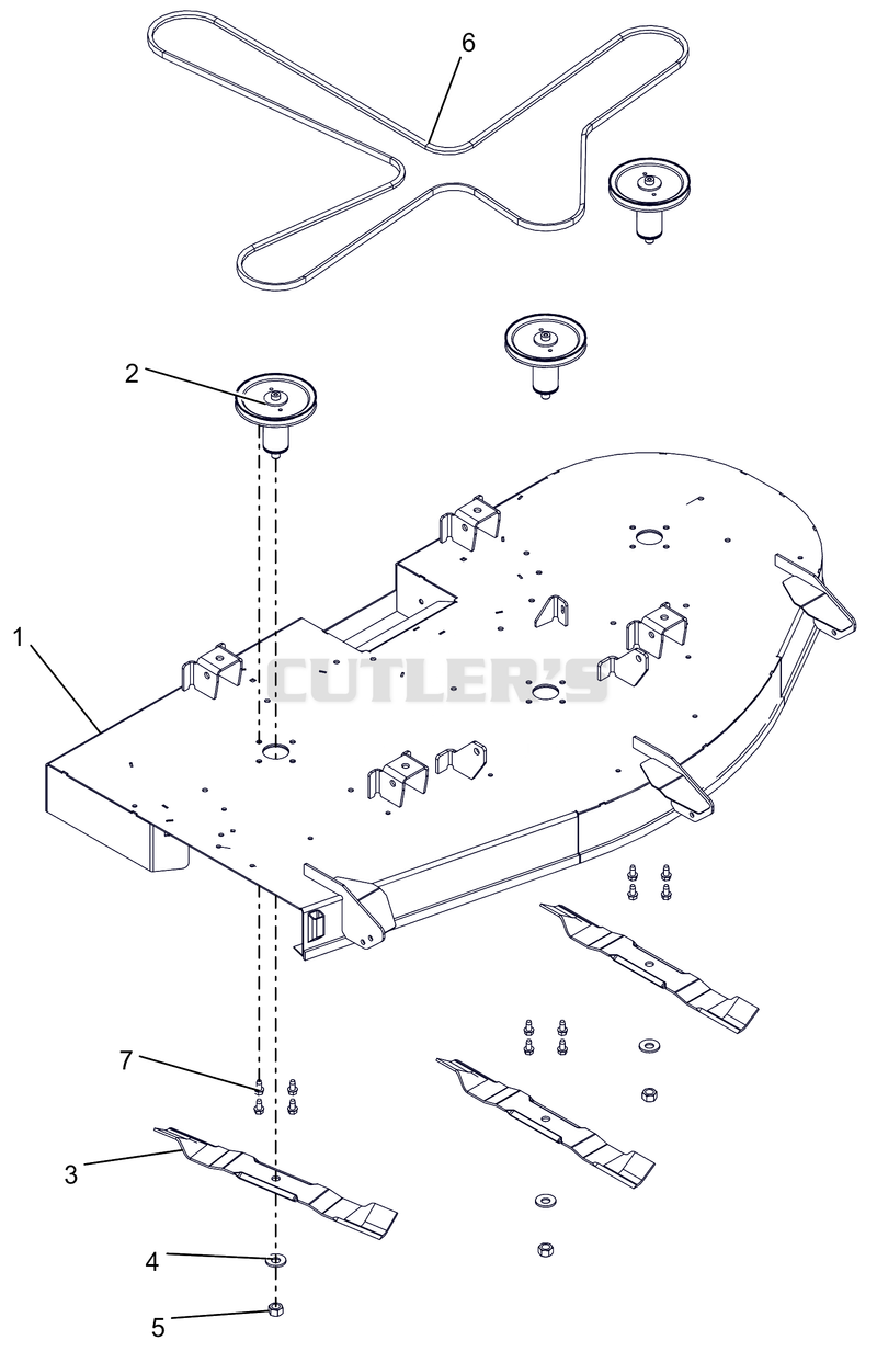 Deck, Belt, Blades And Spindles - 60"