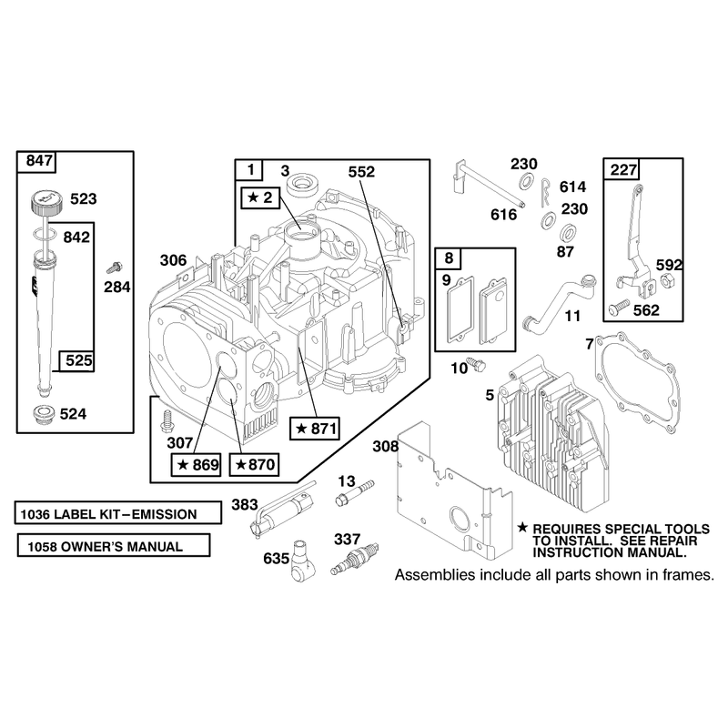 Engine Briggs and Stratton Model 28m707-1122-E1