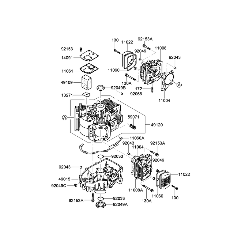 Cylinder and Crankcase Assembly
