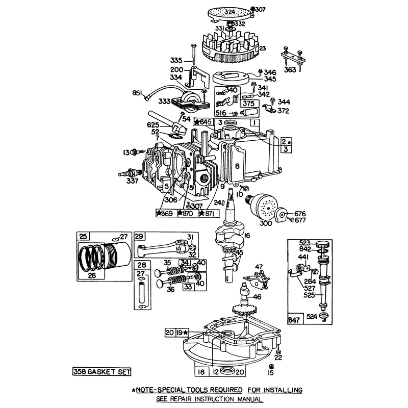 Engine Briggs and Stratton Model 92908-1846-01
