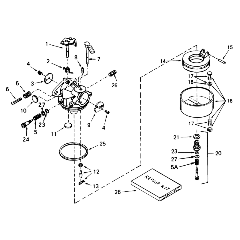 Carburetor Tecumseh No. 632334a