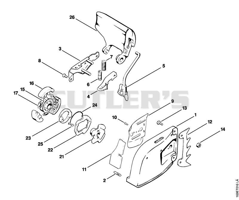 Chain brake with isolating clutch