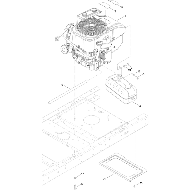 Engine and Muffler Assembly