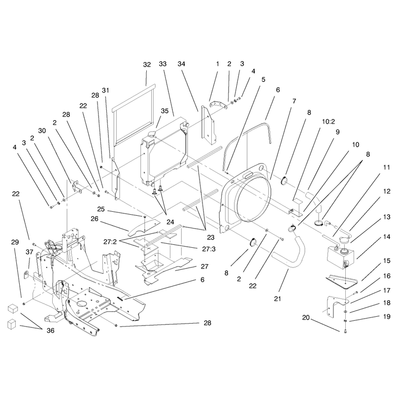 Liquid Cooled Diesel Engine Assembly