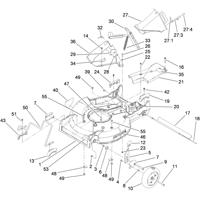 Housing Chute and Wheel Assembly