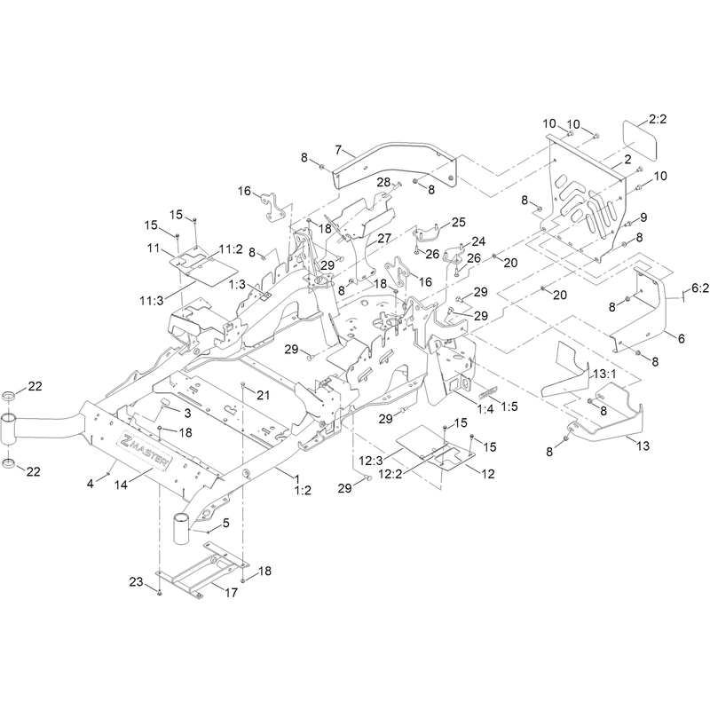 Engine, Clutch and Muffler Assembly