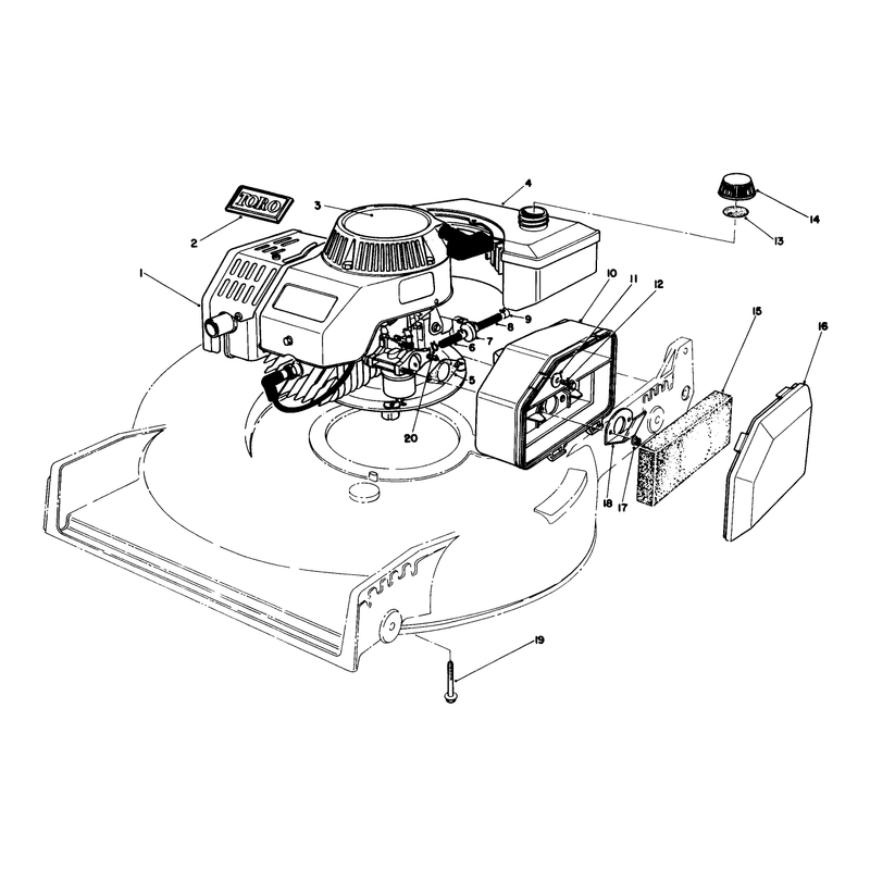 Engine Assembly Model No 47pf5used on Units with Serial No 7000101 - 7002011