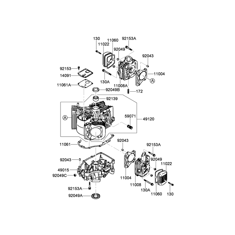 Cylinder and Crankcase Assembly