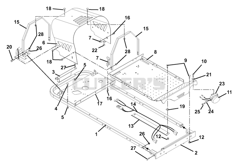 Frame, Hood And Footrest