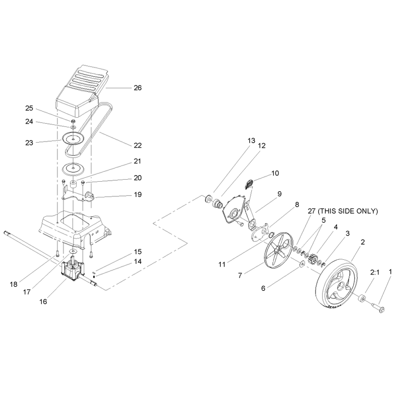 Front Axle and Transmission Assembly
