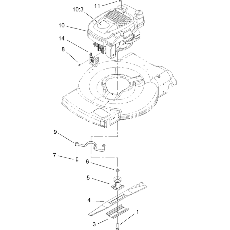 Engine and Blade Assembly