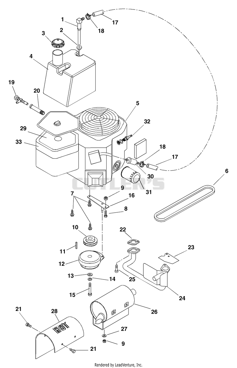 Engine, Clutch, Fuel And Exhaust
