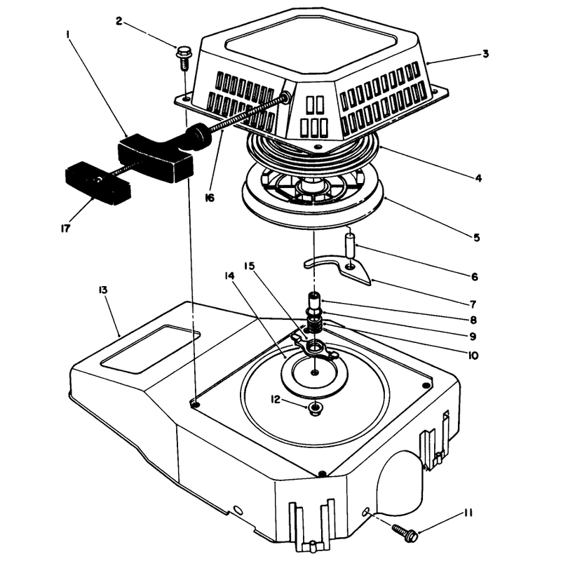 Recoil Assembly (engine Model No. Vml0-2)