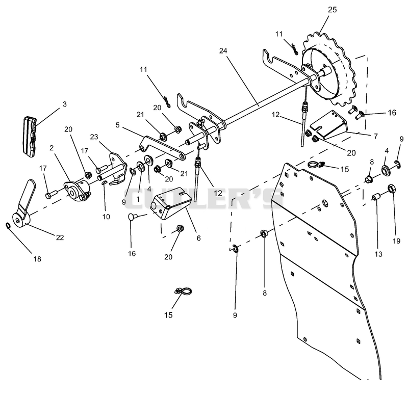 Brake And Height of Cut Dial