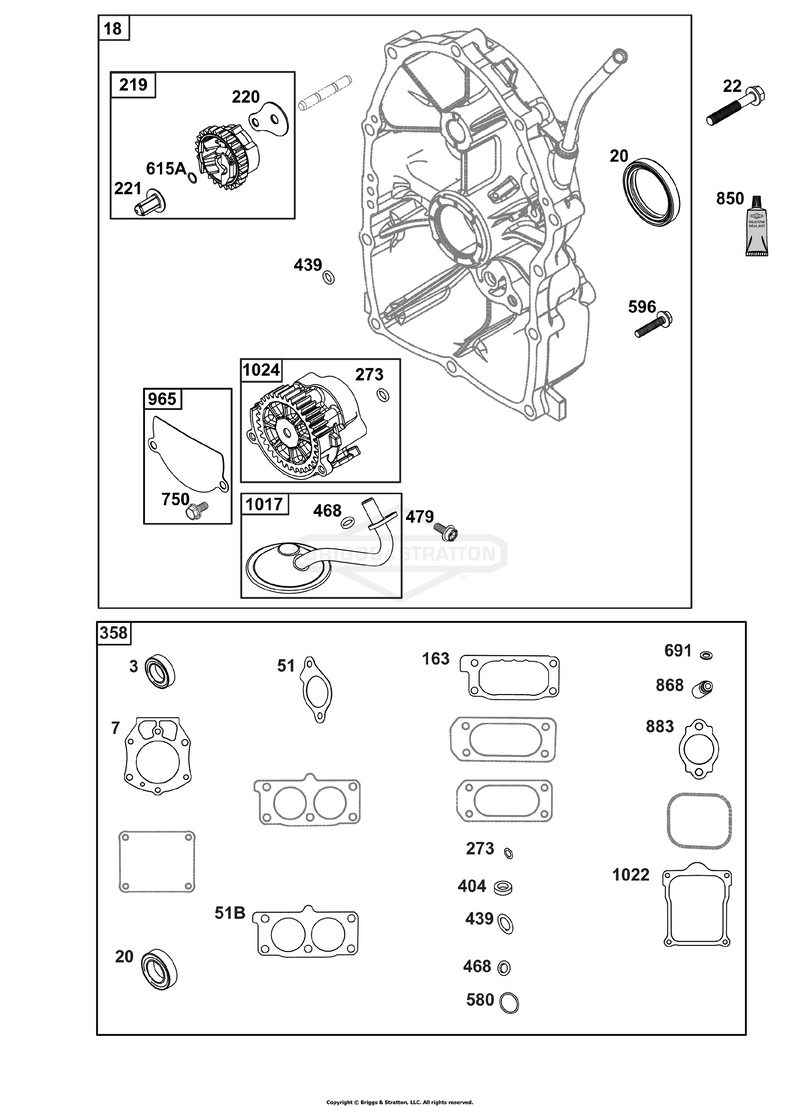 Crankcase Cover/Sump Group