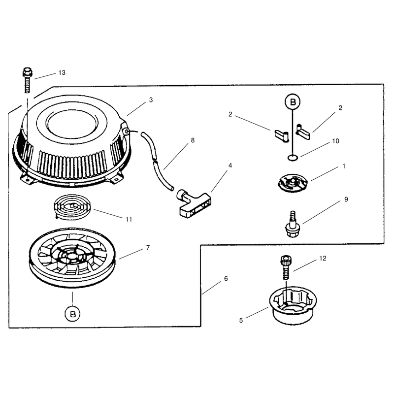 Recoil Starter Assembly Kawasaki FC420V-ES15