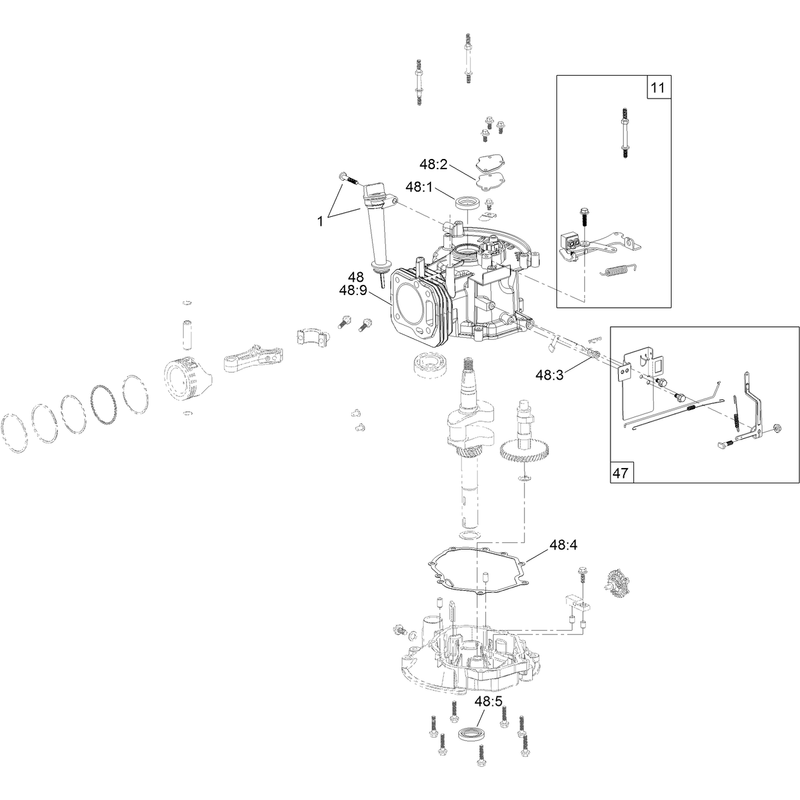 Dipstick Brake and Governor Arm Assembly