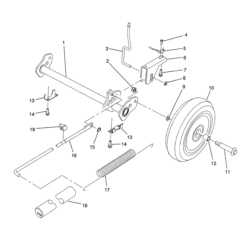 Hp Rear Axle Assembly Model No 20911b