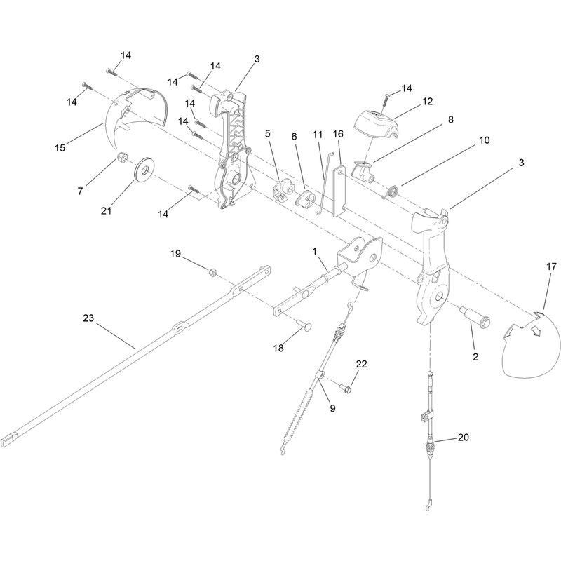 Lever Chute Control Assembly