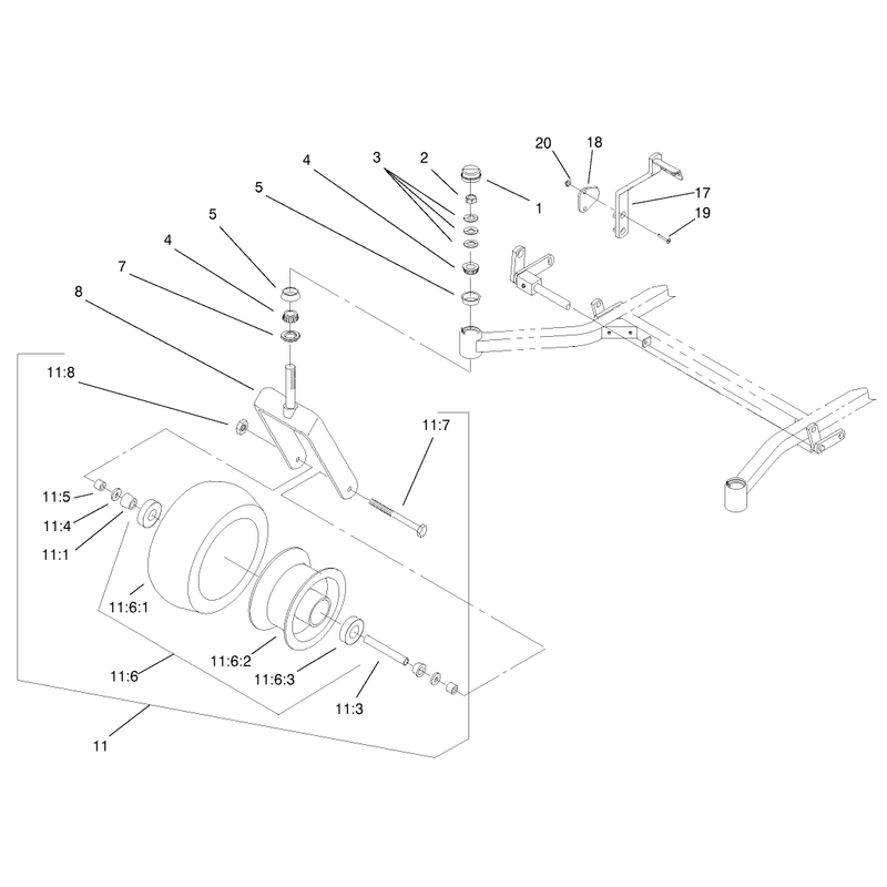Caster and Wheel Assembly