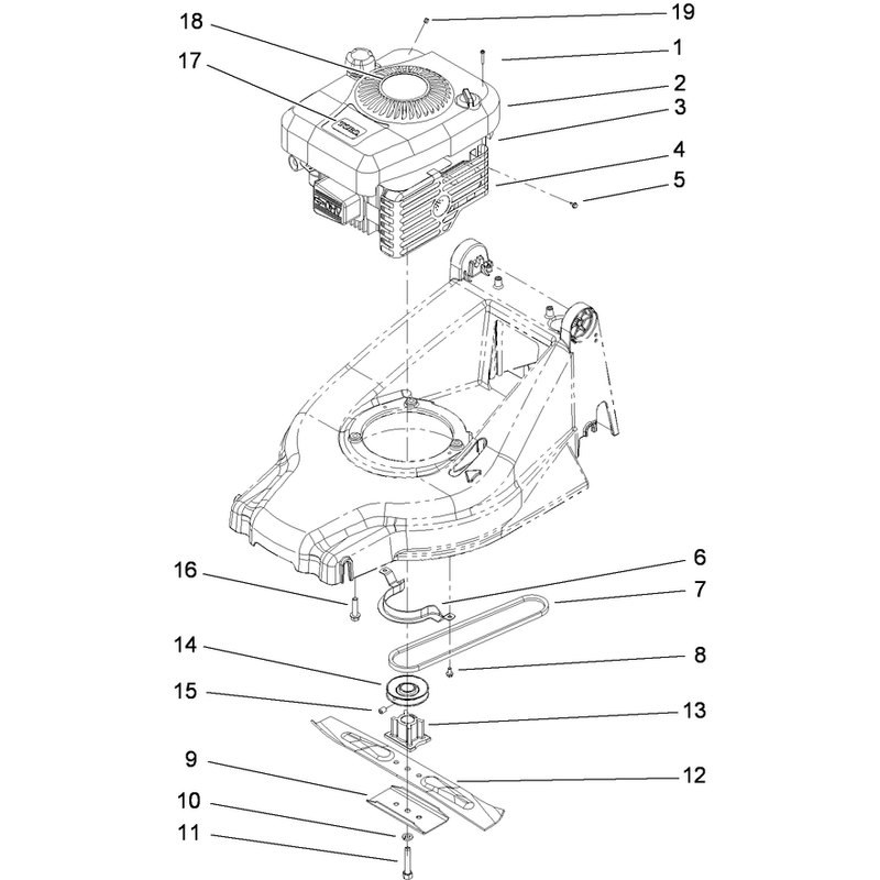 Engine and Blade Assembly