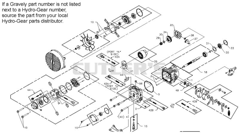 Hydro-Gear Hydrostatic Pump - Left Side