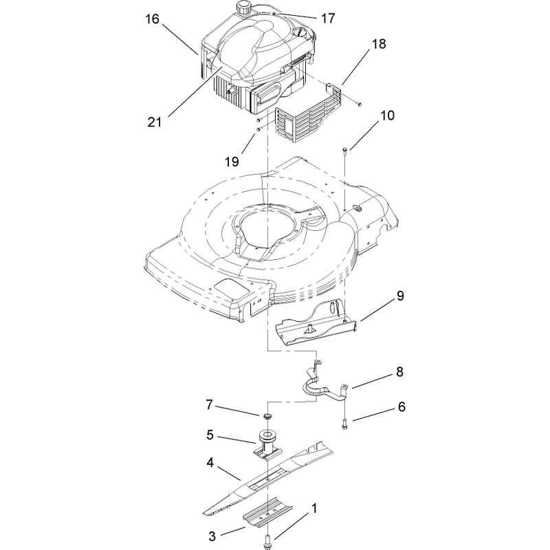 Engine and Blade Assembly