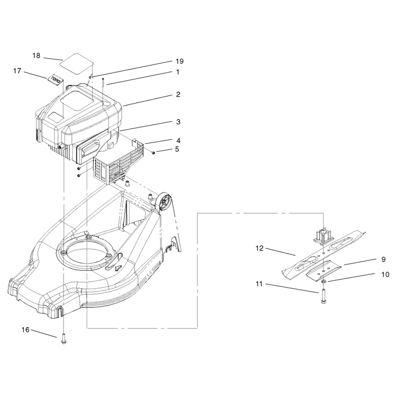Engine and Blade Assembly