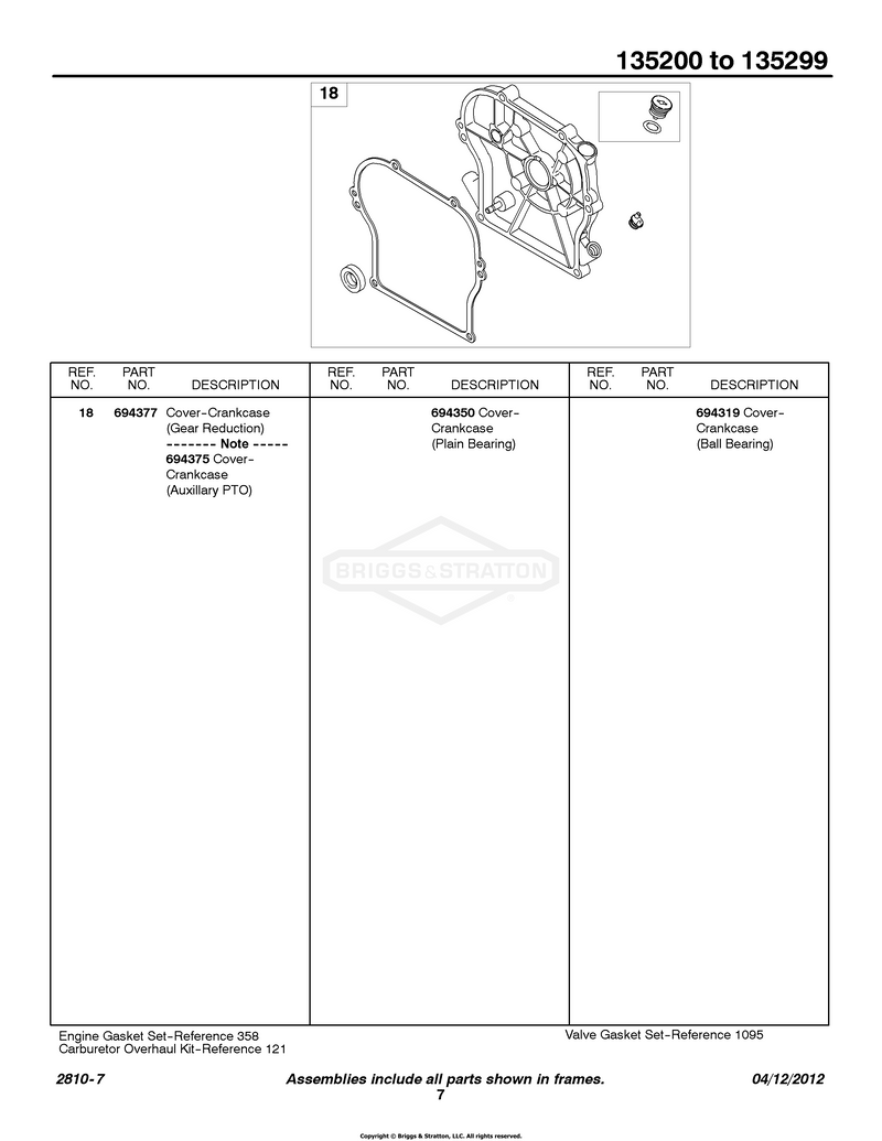 Crankcase Cover/Sump