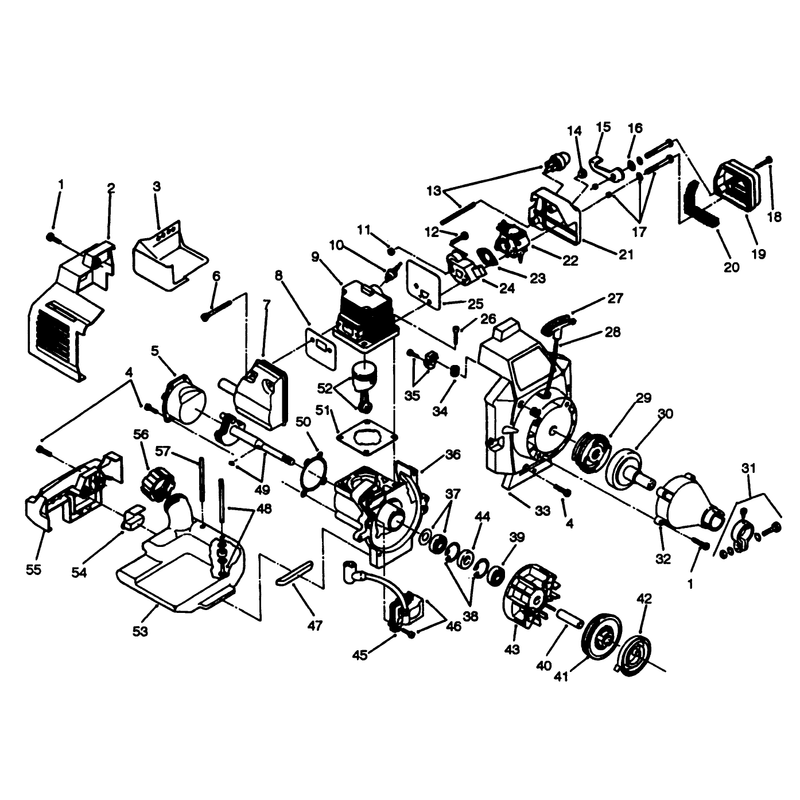 Engine Assembly Model No. 51638 & 51653