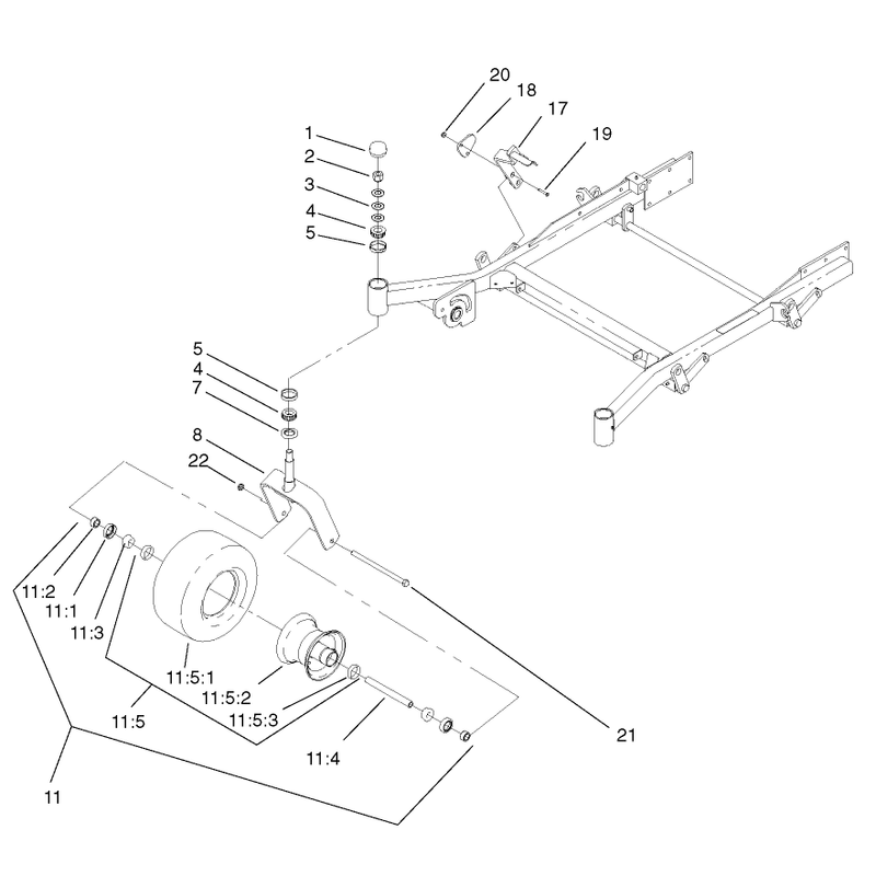 Caster and Wheel Assembly