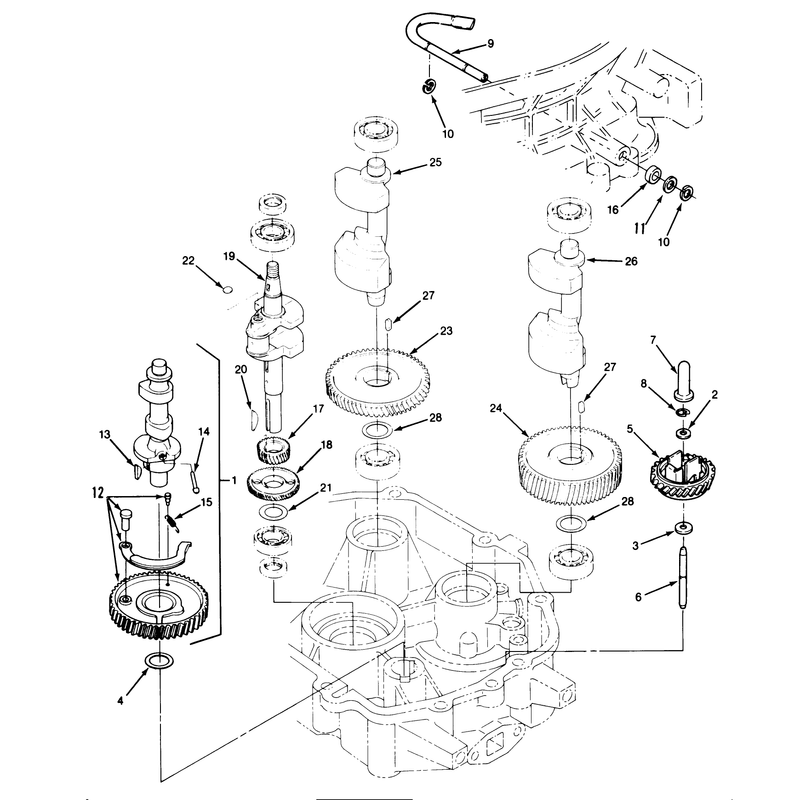 14hp Engine Crankshaft and Camshaft Assembly