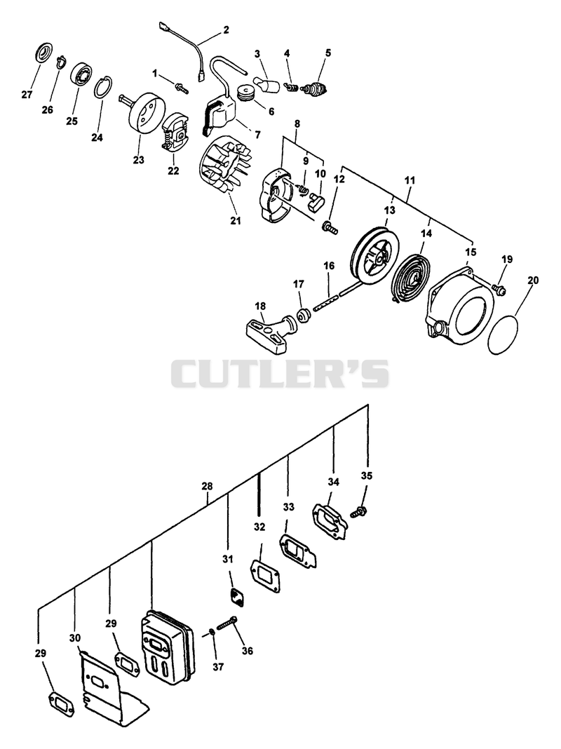 Ignition, Starter, Clutch, Muffler