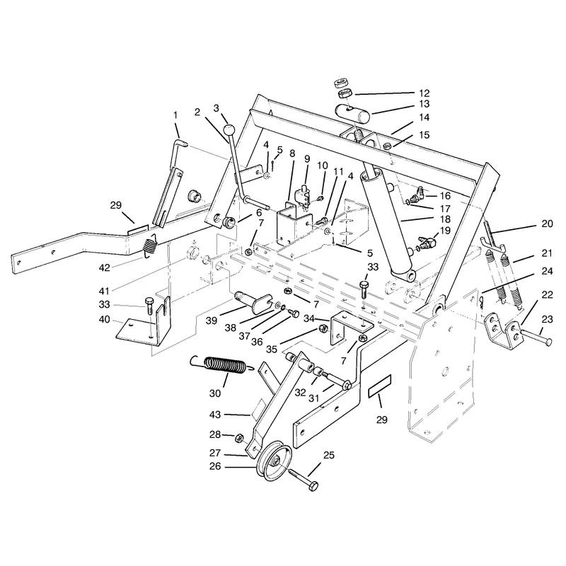 Parking Brake and Lift Frame Assembly