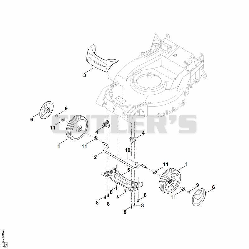 Front axle, cover